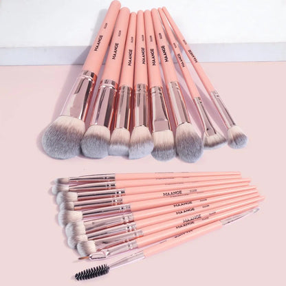 Spring Professional Makeup Brush Set, 18Pcs/Set Soft Bristled Makeup Brushes for Foundation, Powder, Concealer, Eye Shadow, Blush, Lip Balm, Portable Makeup Tools for Home and Travel, Great for Beginners, Mother'S Day Gift, Trending Products