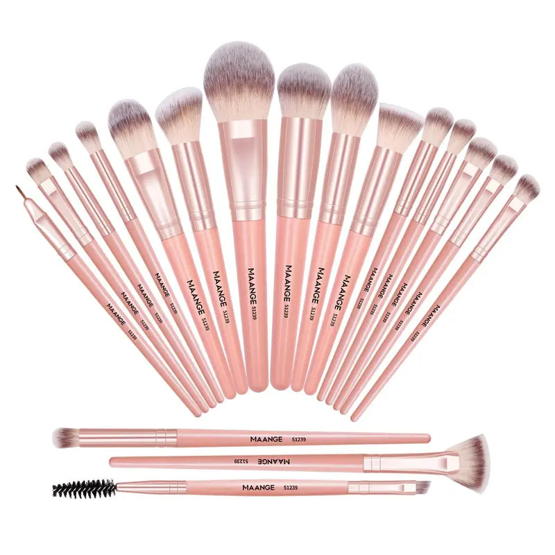 Spring Professional Makeup Brush Set, 18Pcs/Set Soft Bristled Makeup Brushes for Foundation, Powder, Concealer, Eye Shadow, Blush, Lip Balm, Portable Makeup Tools for Home and Travel, Great for Beginners, Mother'S Day Gift, Trending Products