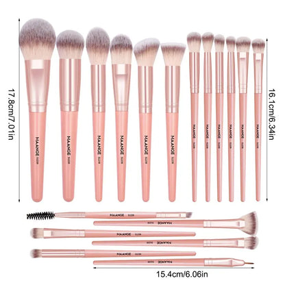 Spring Professional Makeup Brush Set, 18Pcs/Set Soft Bristled Makeup Brushes for Foundation, Powder, Concealer, Eye Shadow, Blush, Lip Balm, Portable Makeup Tools for Home and Travel, Great for Beginners, Mother'S Day Gift, Trending Products