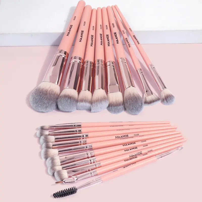 Spring Professional Makeup Brush Set, 18Pcs/Set Soft Bristled Makeup Brushes for Foundation, Powder, Concealer, Eye Shadow, Blush, Lip Balm, Portable Makeup Tools for Home and Travel, Great for Beginners, Mother'S Day Gift, Trending Products